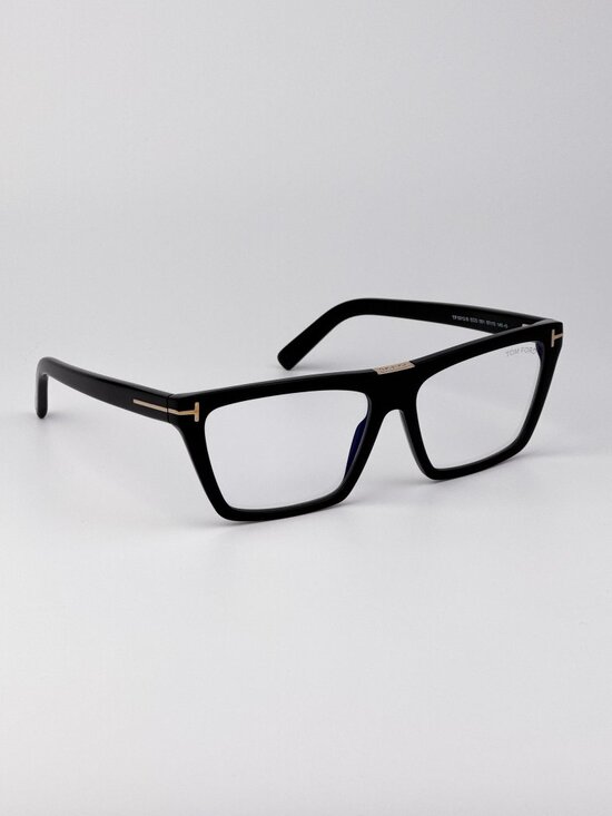 Tom Ford Women’s Eyeglasses Shiny Black Cat Eye FT5912-B 001 Blue Light Block main image 9